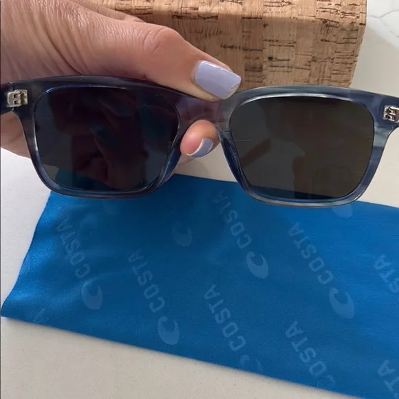 Costa Black Frames with Blue Lenses Sunglasses - Picture 4 of 6